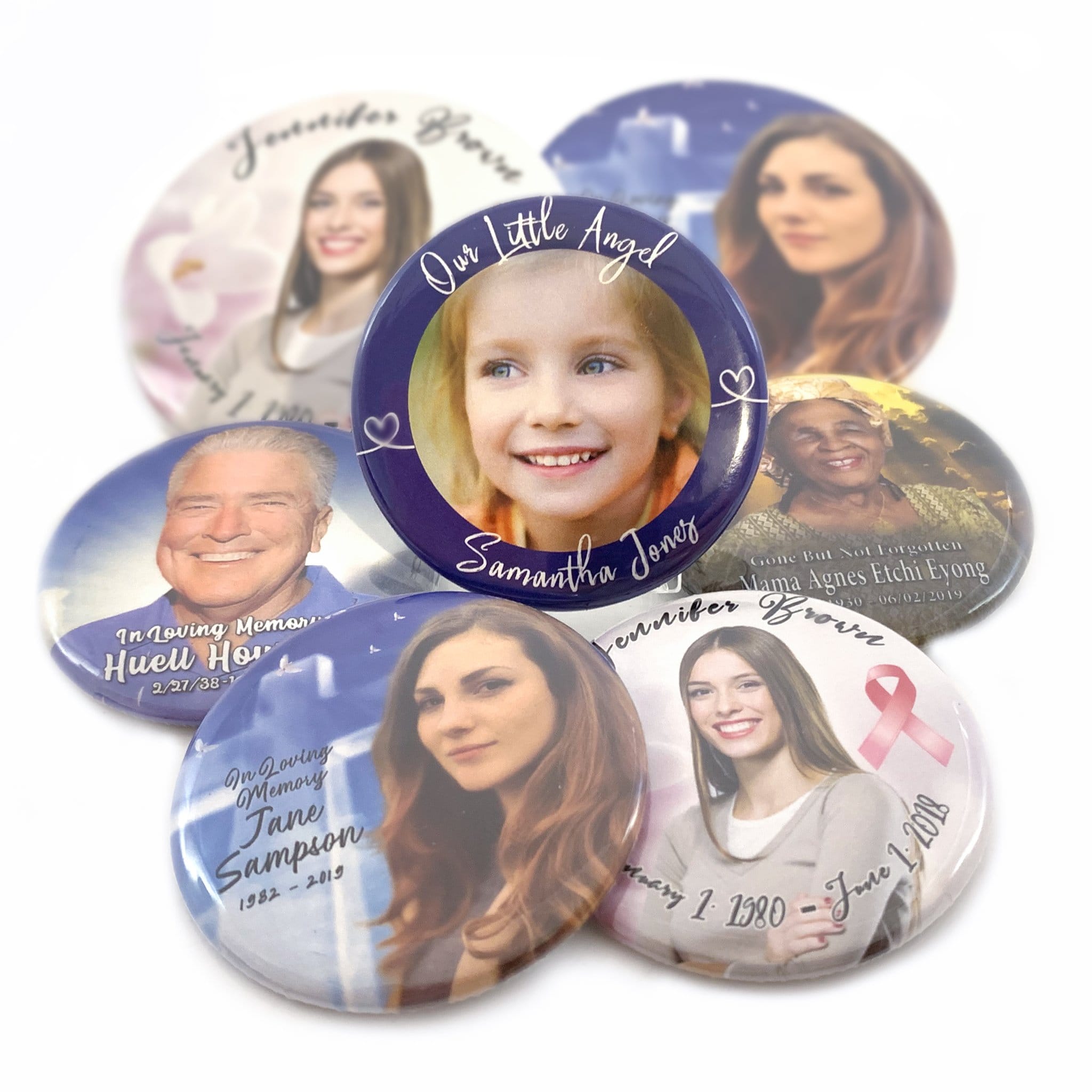 Memorial Button Pins  Angelica's Custom Designs LLC