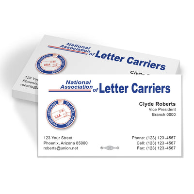 NALC Union Printed Business Cards - NALC-101