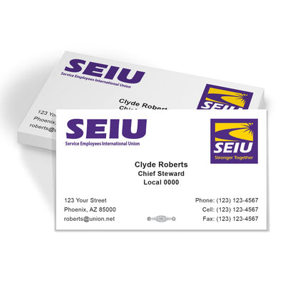 SEIU Union Printed Business Cards - SEIU-101