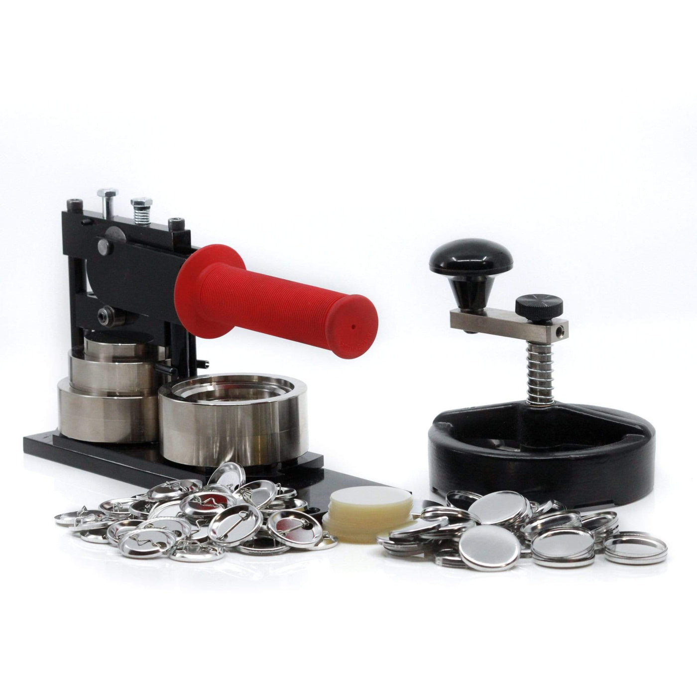 Model 125 "Mini Magic", 1.25" Button Making Starter Kit with button machine, cutter and pin back parts