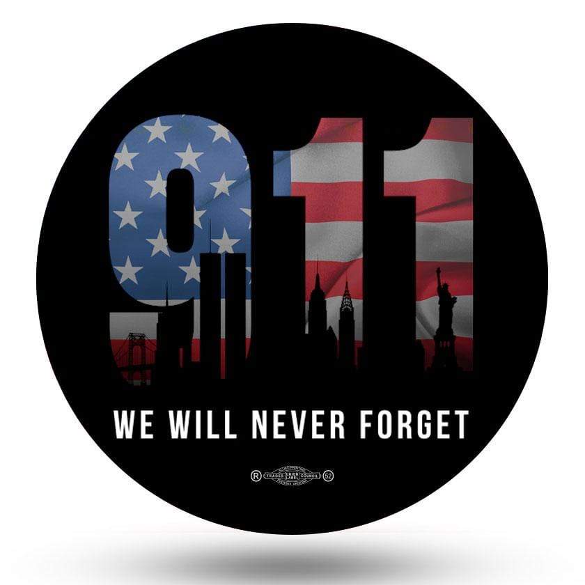 Never Forget 9-11 Memorial Hard Hat Vinyl Sticker / NF-2