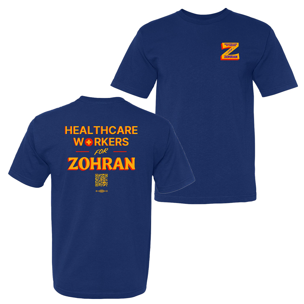 Healthcare Workers for Zohran Shirt Sleeve Shirt -  Bayside Royal Blue