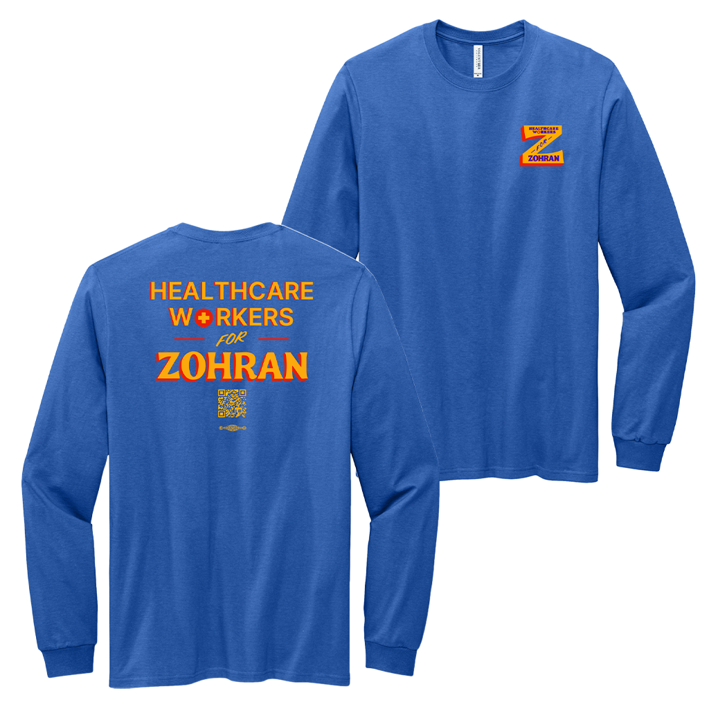 Healthcare Workers for Zohran Long Sleeve Shirt - Light Royal Blue