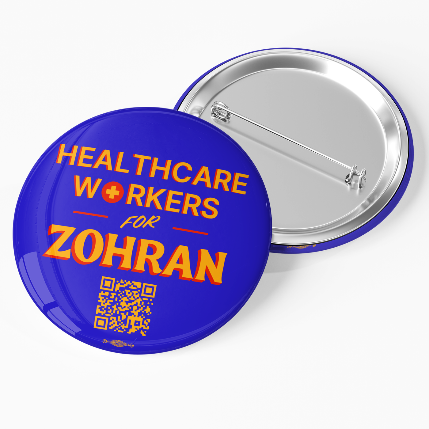 Healthcare Workers for Zohran Union Printed Pinback Buttons