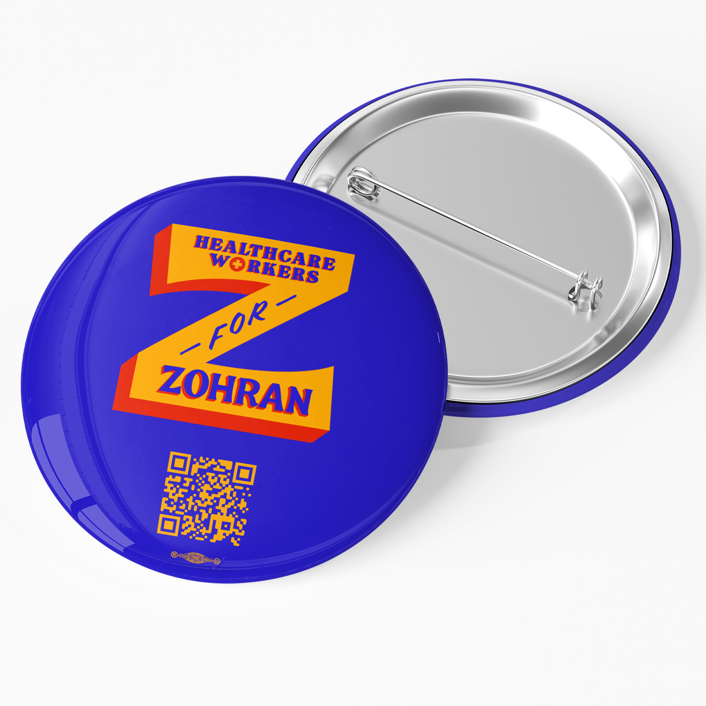 Healthcare Workers for Zohran “Z” Logo Union Printed Pinback Buttons