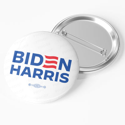 Biden Harris 2024 White campaign Pin back Button