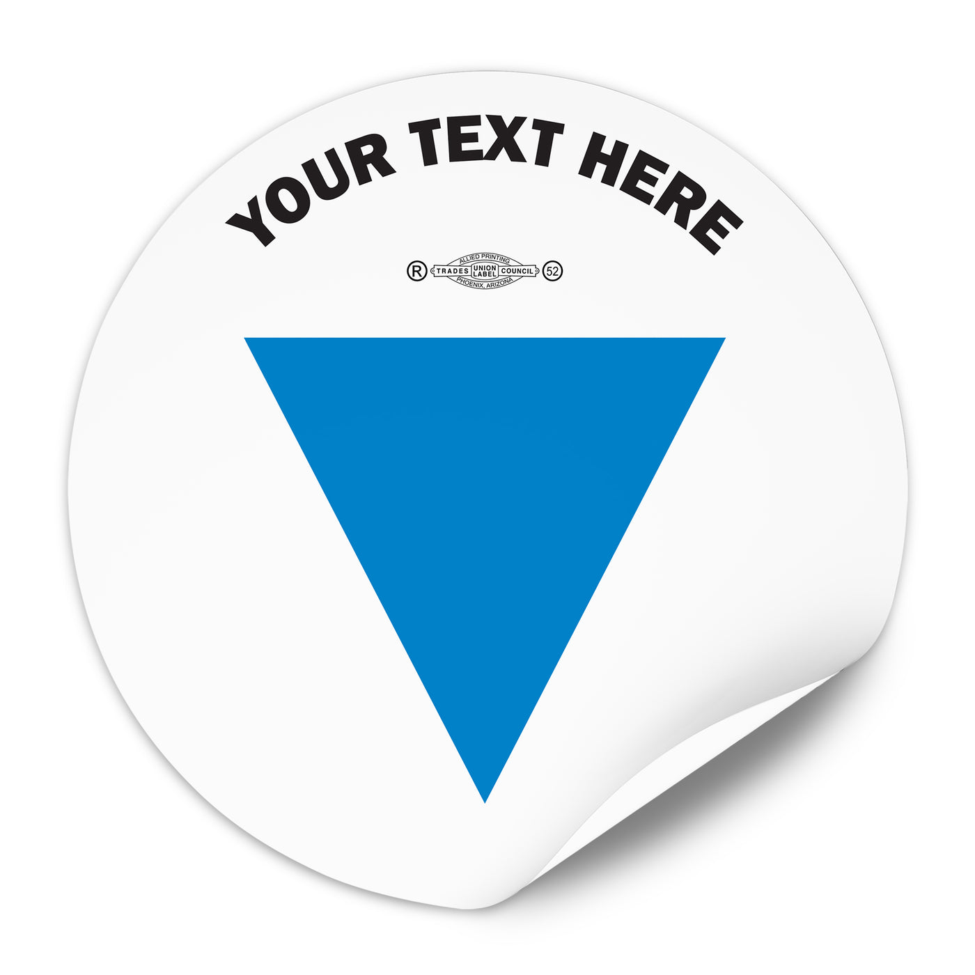 Blue Triangle Campaign - Personalized -  2.5" Round Lapel Stickers