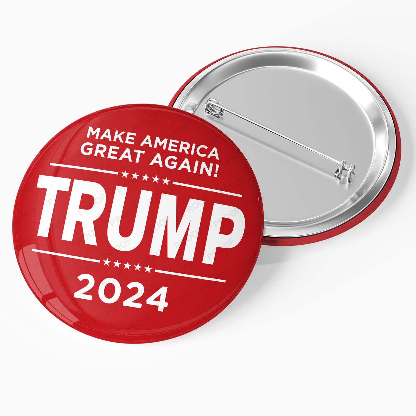 Trump 2024 Make America Great Again - Red Campaign Pinback Button / DT24-107