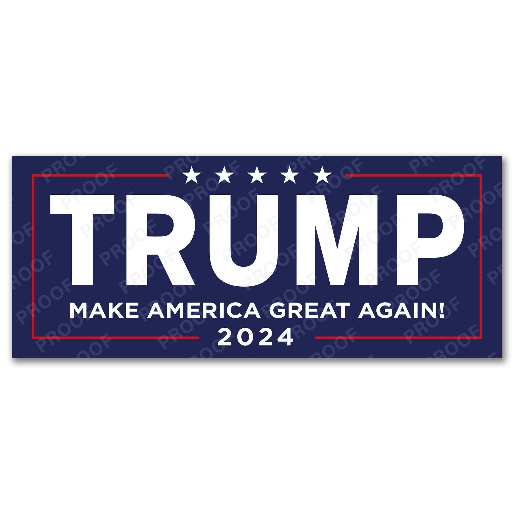 Trump Make America Great Again 2024 Blue Bumper Sticker / DT24-BS-501 ...