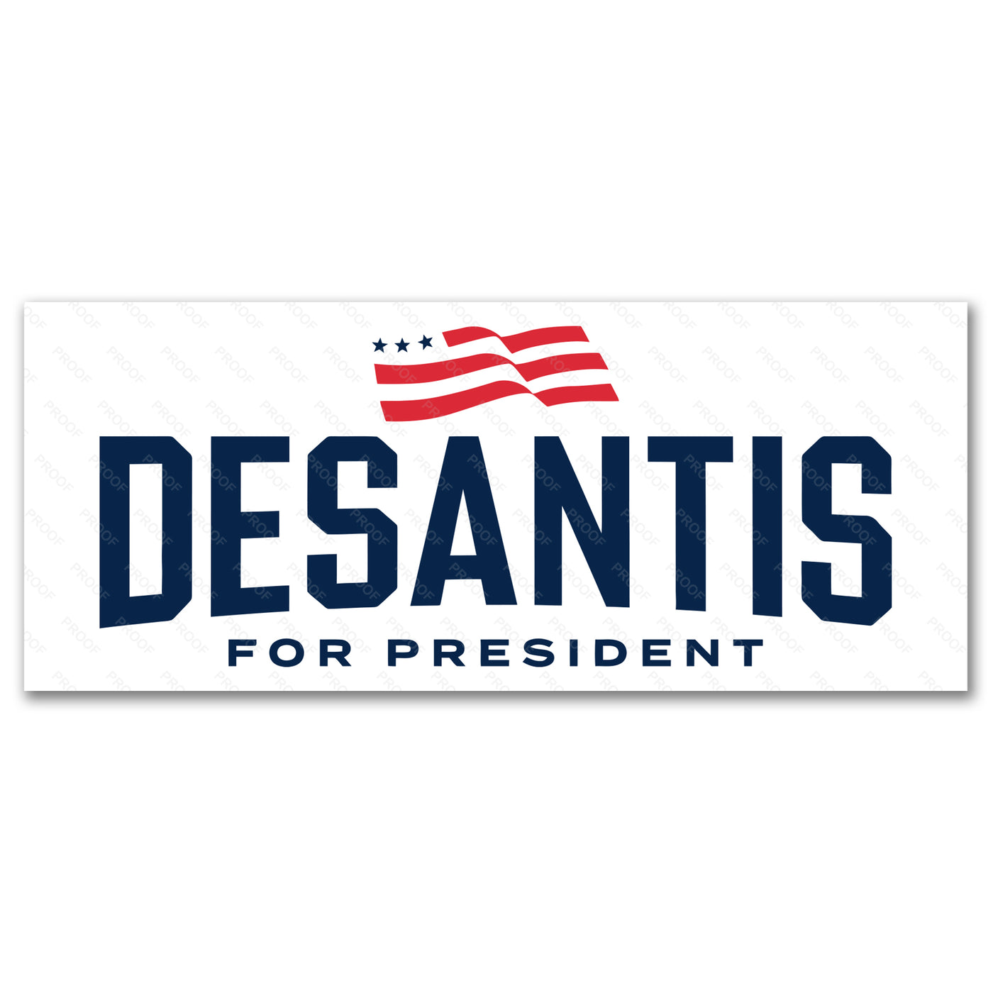 Ron Desantis President 2024 White Bumper Sticker / RD24-BS-502
