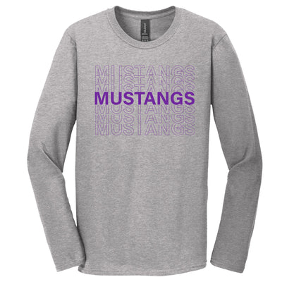 Sunrise Mountain Gray Long Sleeve Shirt - Mustangs Volleyball