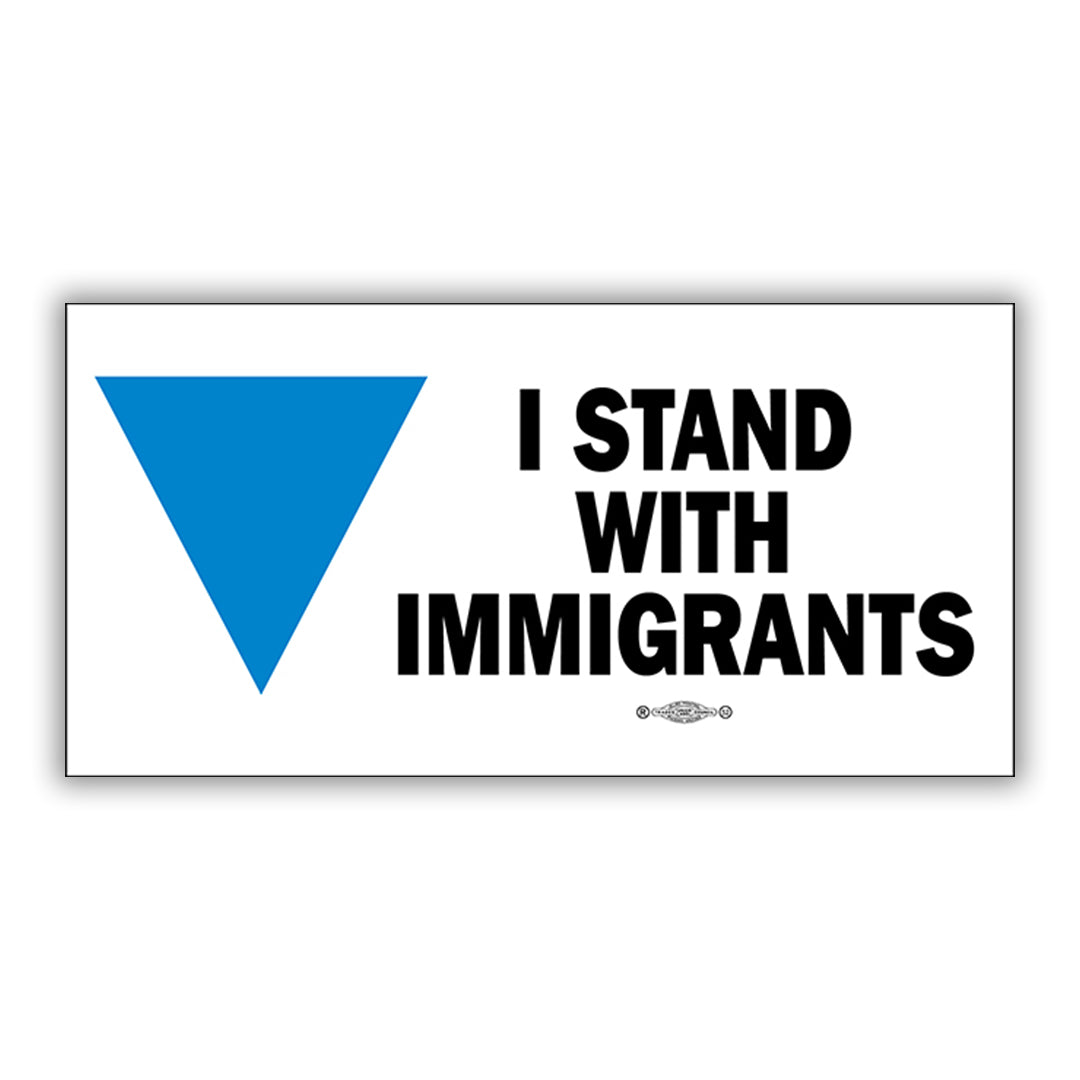Blue Triangle Campaign -I Stand with Immigrants Bumper Sticker