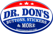 Dr Dons Buttons Logo, custom buttons, stickers, shirts and more buttonsohline.com 