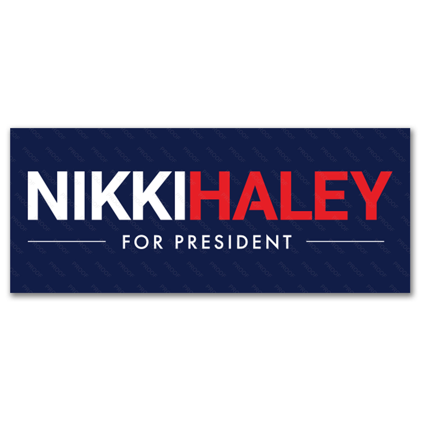 Nikki Haley President 2024 Blue Bumper Sticker / NH24-BS-501