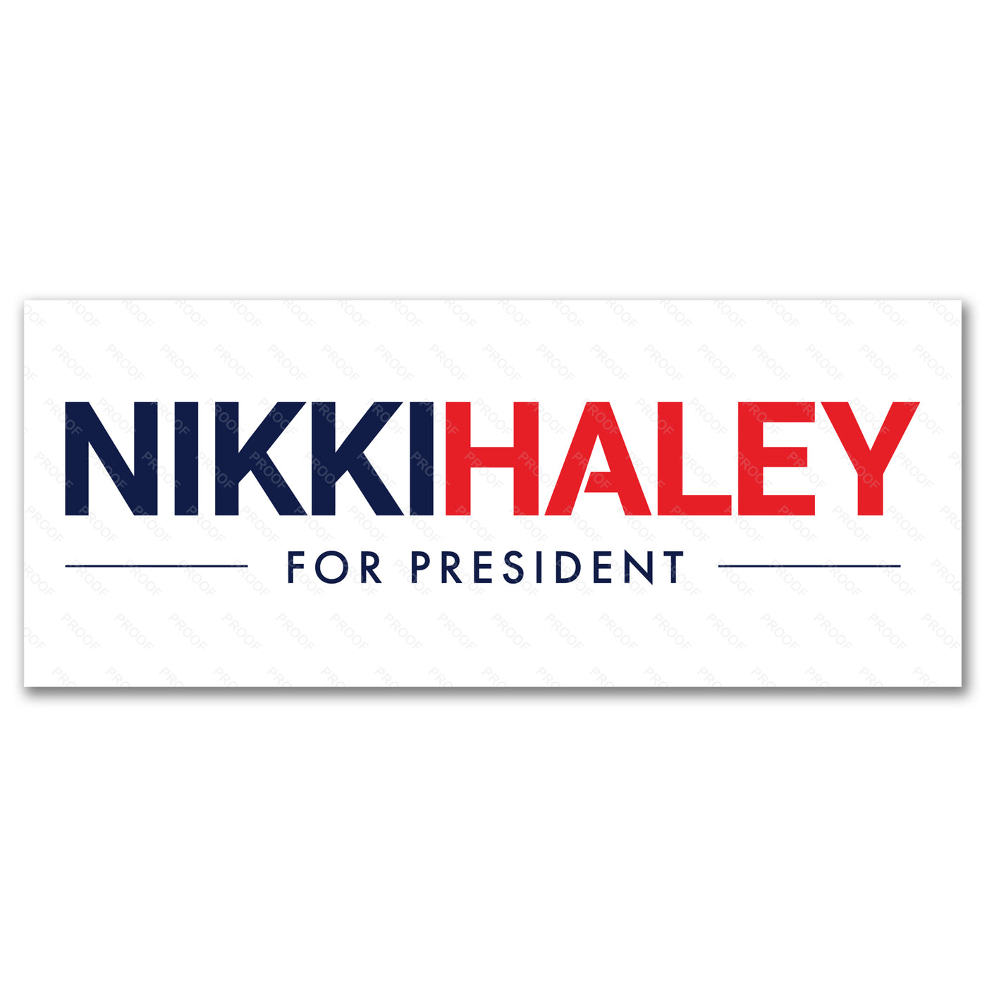 Nikki Haley President 2024 White Bumper Sticker / NH24-BS-502