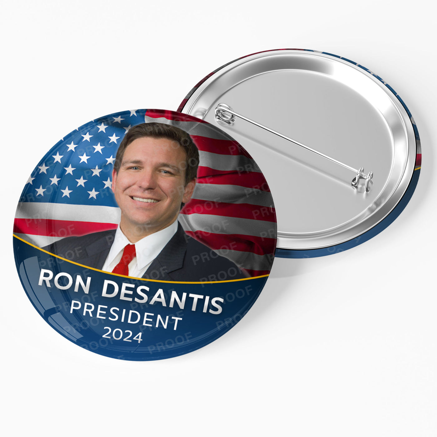Ron Desantis President 2024 Photo Campaign Pin Back Button / RD24-103