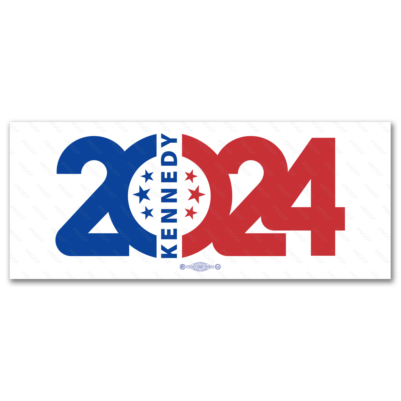 Kennedy 2024 White Campaign Bumper Sticker / RFK24BS502