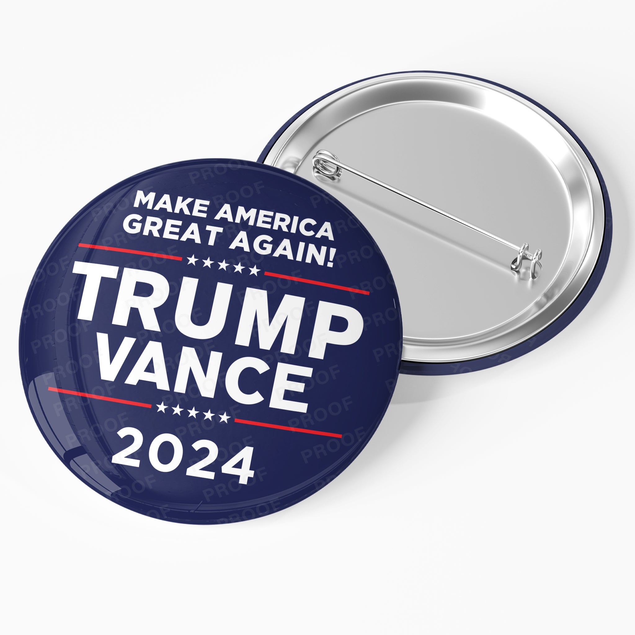 Trump Vance 2024 Campaign Pin Back Button / DT24-109 – Buttonsonline