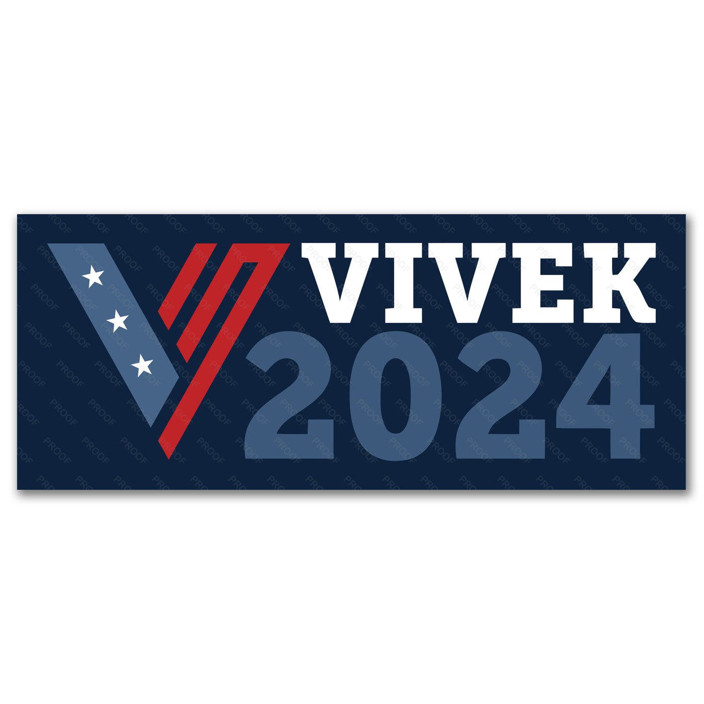 Vivek for President 2024 Blue Bumper Sticker / VR24-BS-501