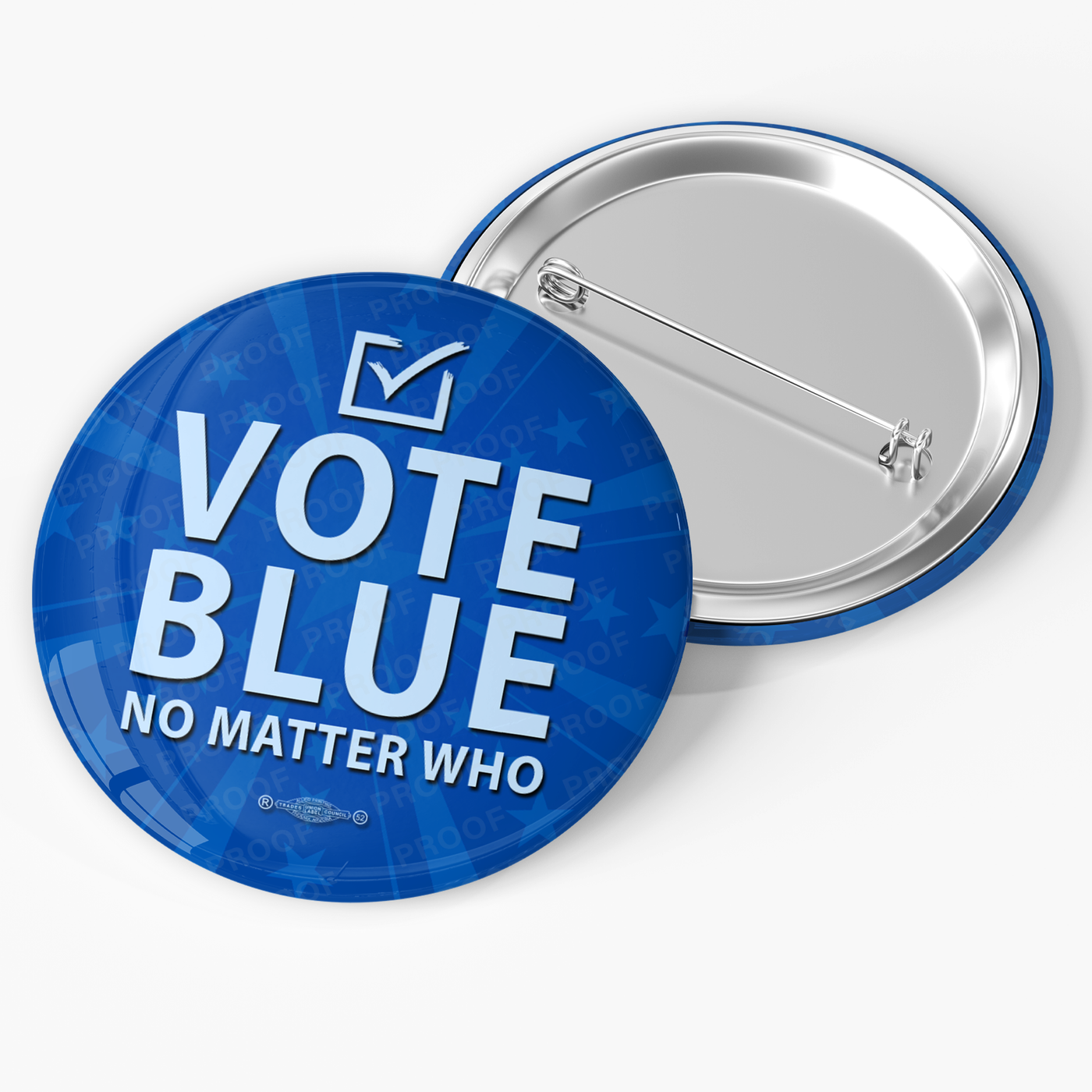 Vote Blue No Matter Who Pin Back button