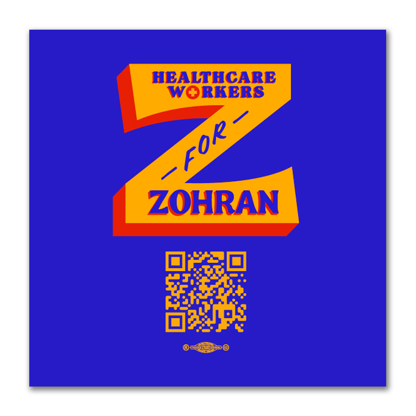 Healthcare Workers for Zohran  3" All-Weather Vinyl Sticker