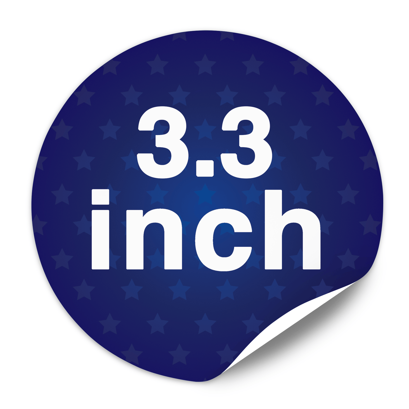 3.33" Round Custom Lapel Stickers, paper with adhesive back