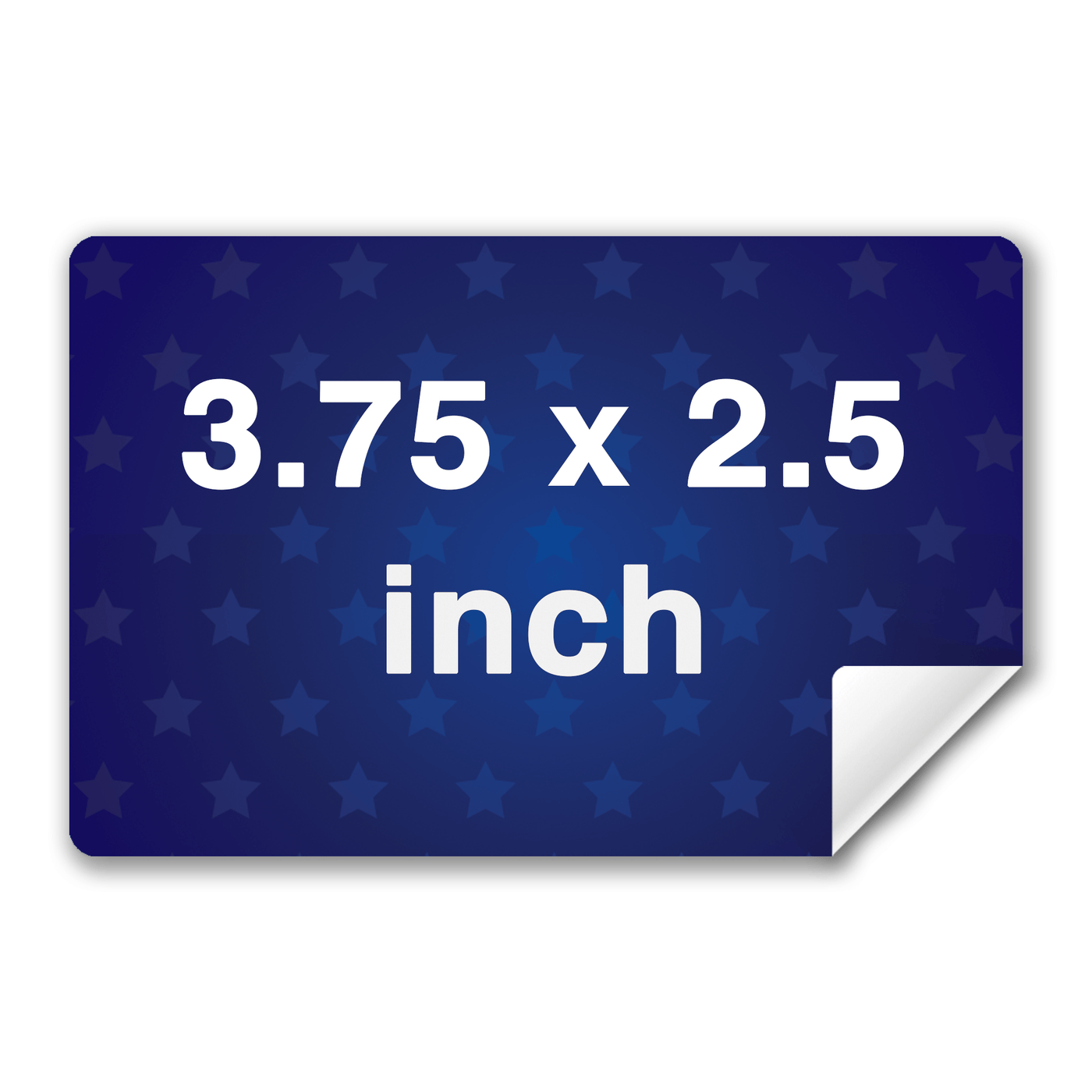 3.75"x2.5" Rectangle Custom Lapel Stickers, 3-3/4" x 2-1/2", paper with adhesive back