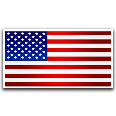 American Flag all weather Vinyl Sticker / USA-Vinyl - Buttonsonline