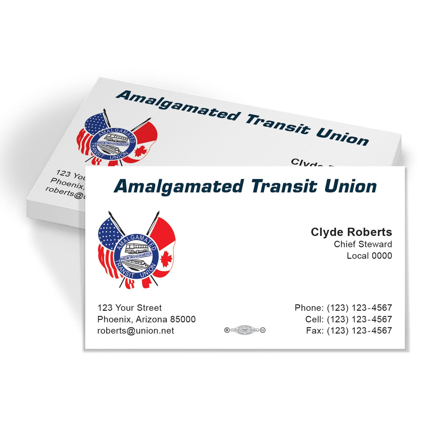 ATU Union Printed Business Cards - ATU-101