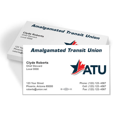 ATU Union Printed Business Cards - ATU-102