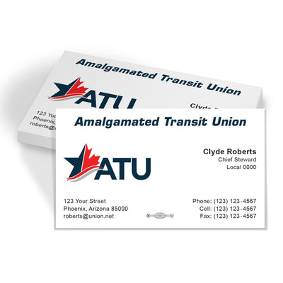 ATU Union Printed Business Cards - ATU-102