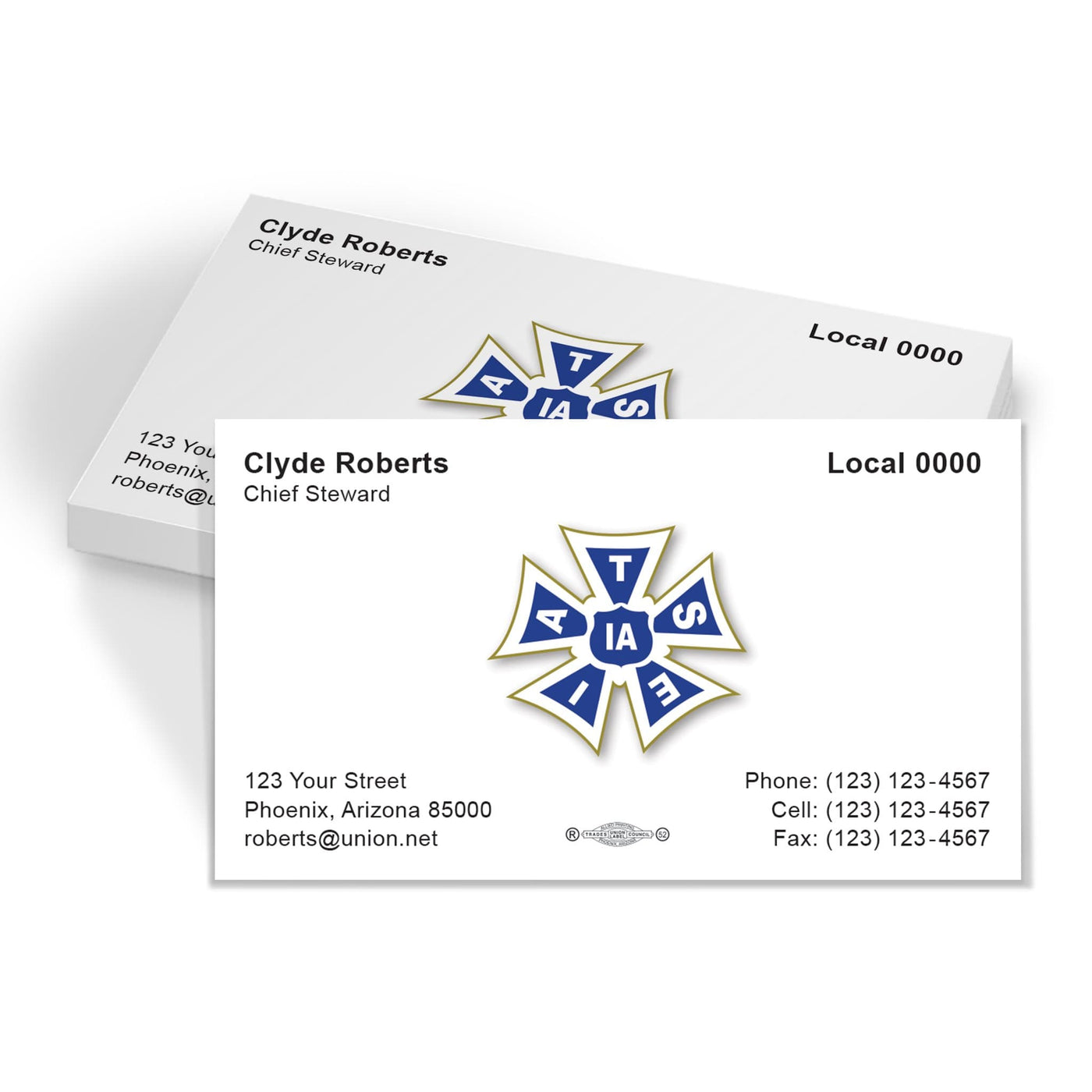 IATSE Union Printed Business Cards - IATSE-101