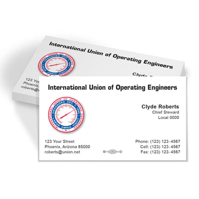 IUOE Union Printed Business Cards - IUOE-101