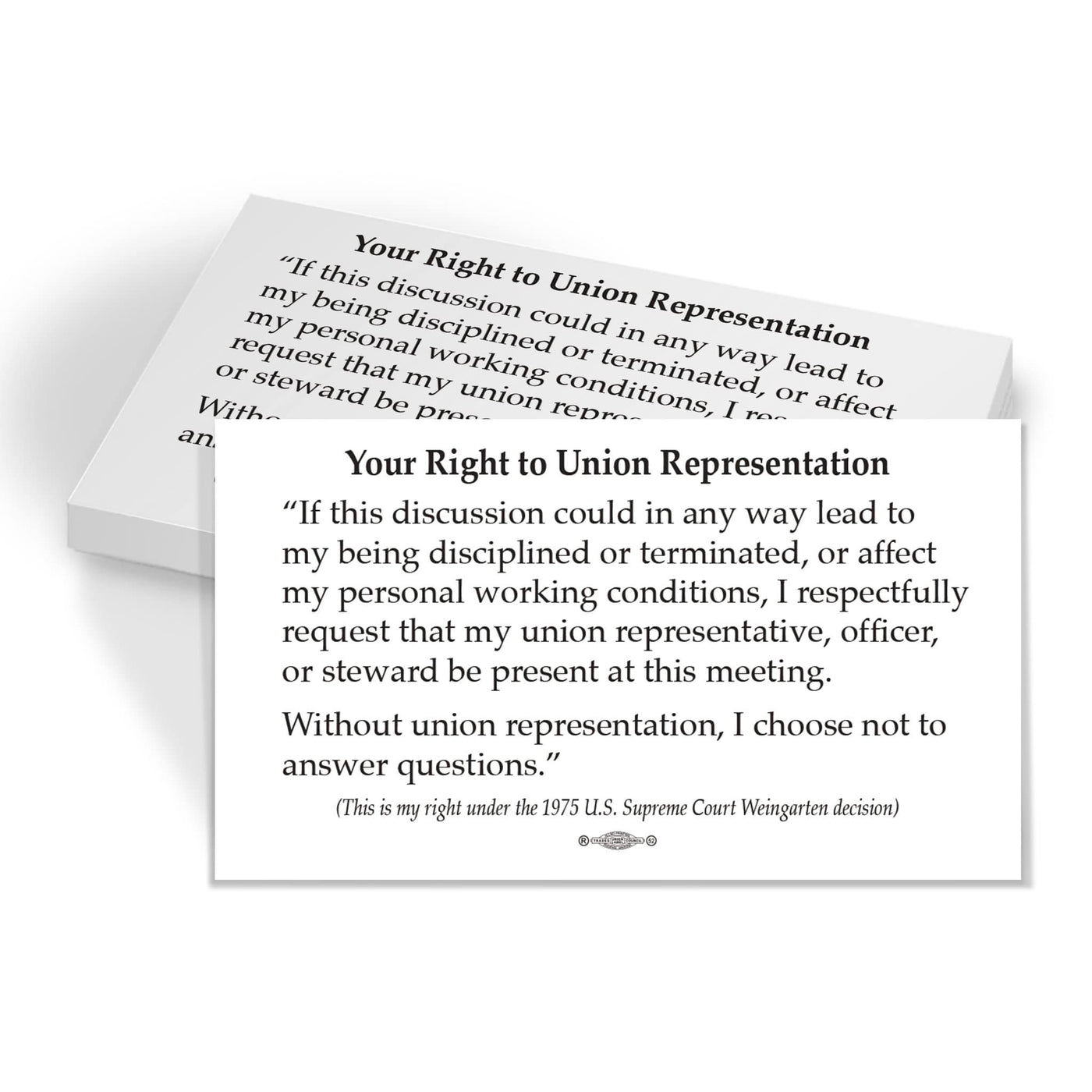 NALC Union Printed Business Cards - NALC-FB