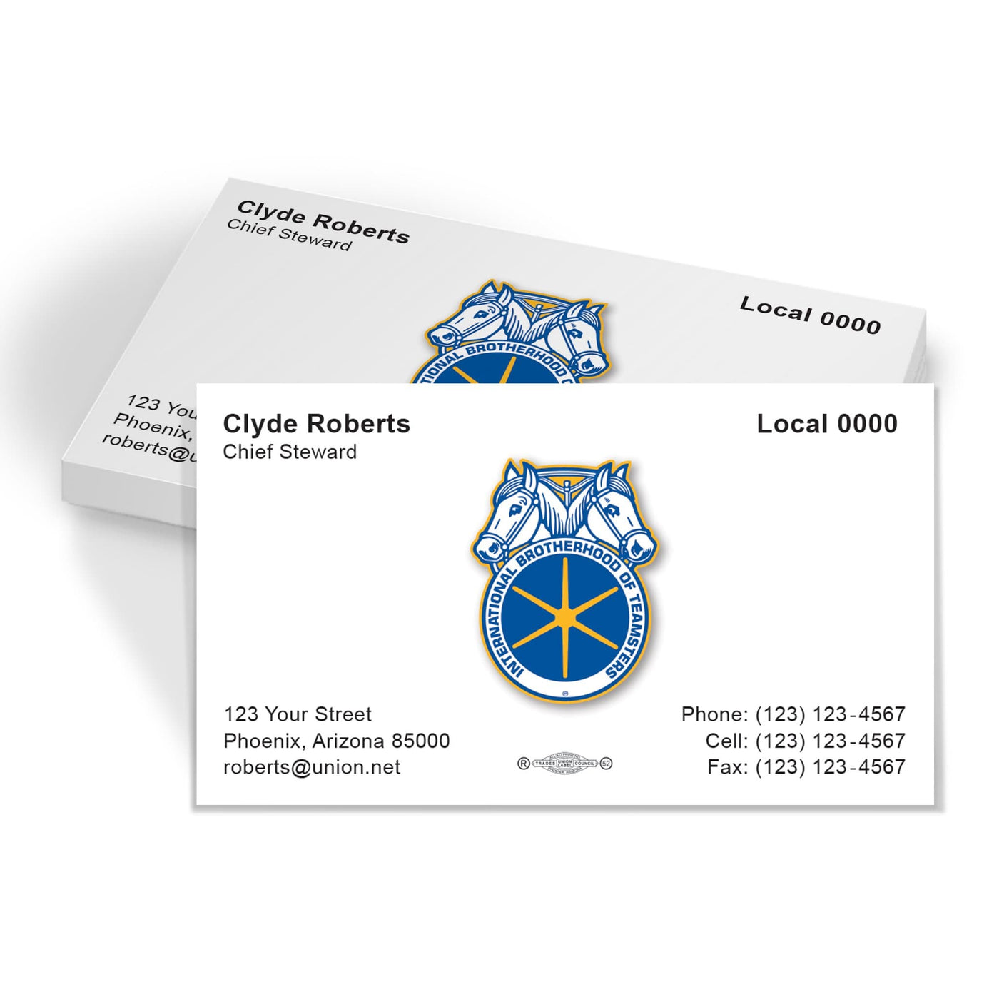 Teamsters Union Printed Business Cards - Teamsters-101