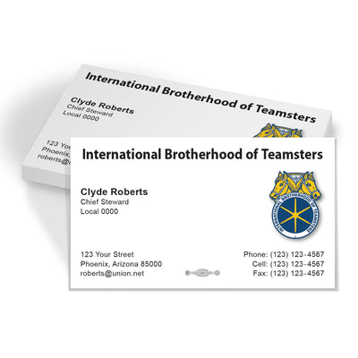Teamsters Union Printed Business Cards - Teamsters-102