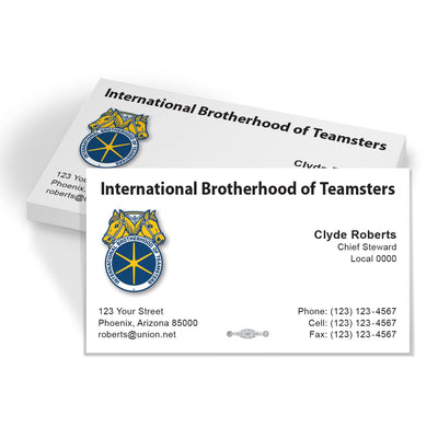 Teamsters Union Printed Business Cards - Teamsters-102