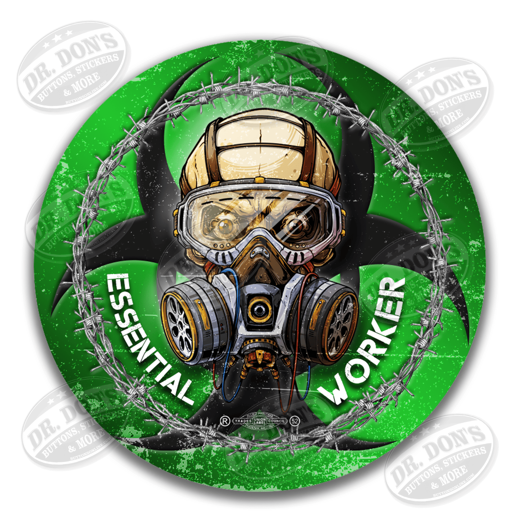 Essential Worker Hard Hat Vinyl Sticker / UBEW-1 – Buttonsonline