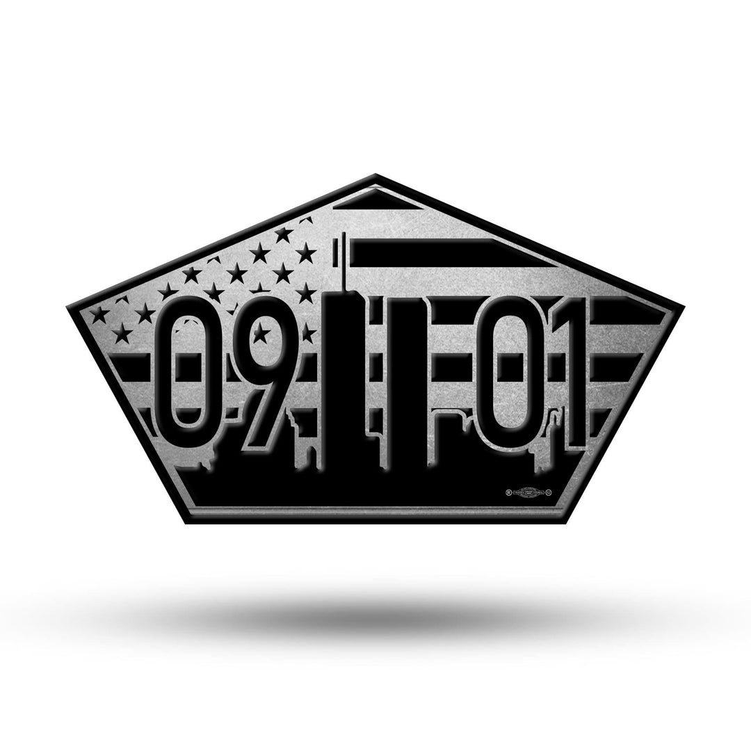 Pentagon 9-11 Hard Hat Vinyl Sticker / NF-3 - Dr. Dons Buttons & More