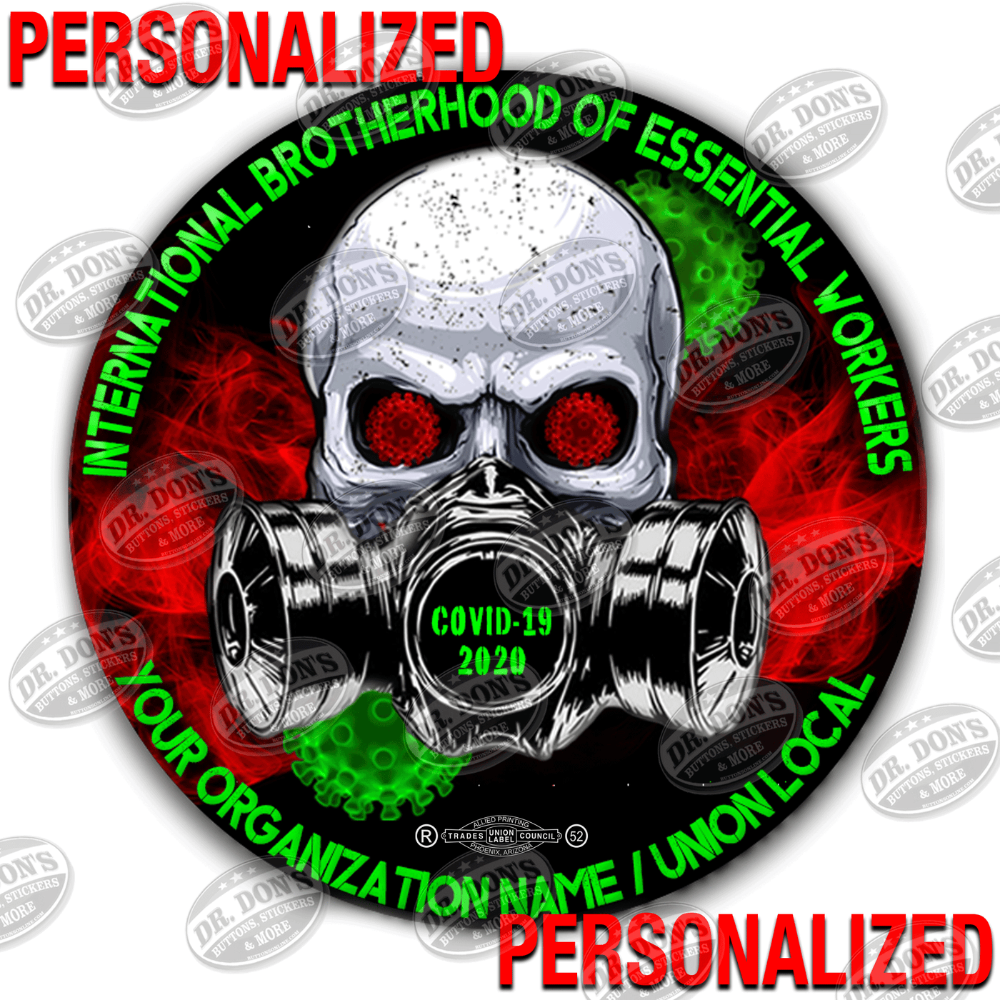 Personalize this Sticker. International Brotherhood of Essential Worker Hard Hat Decal Stickers