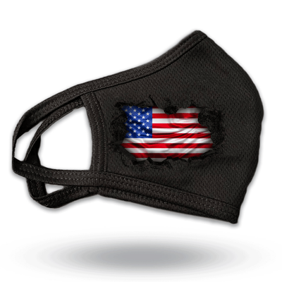 USA Flag Breakthrough Reusable Fabric Face Covering