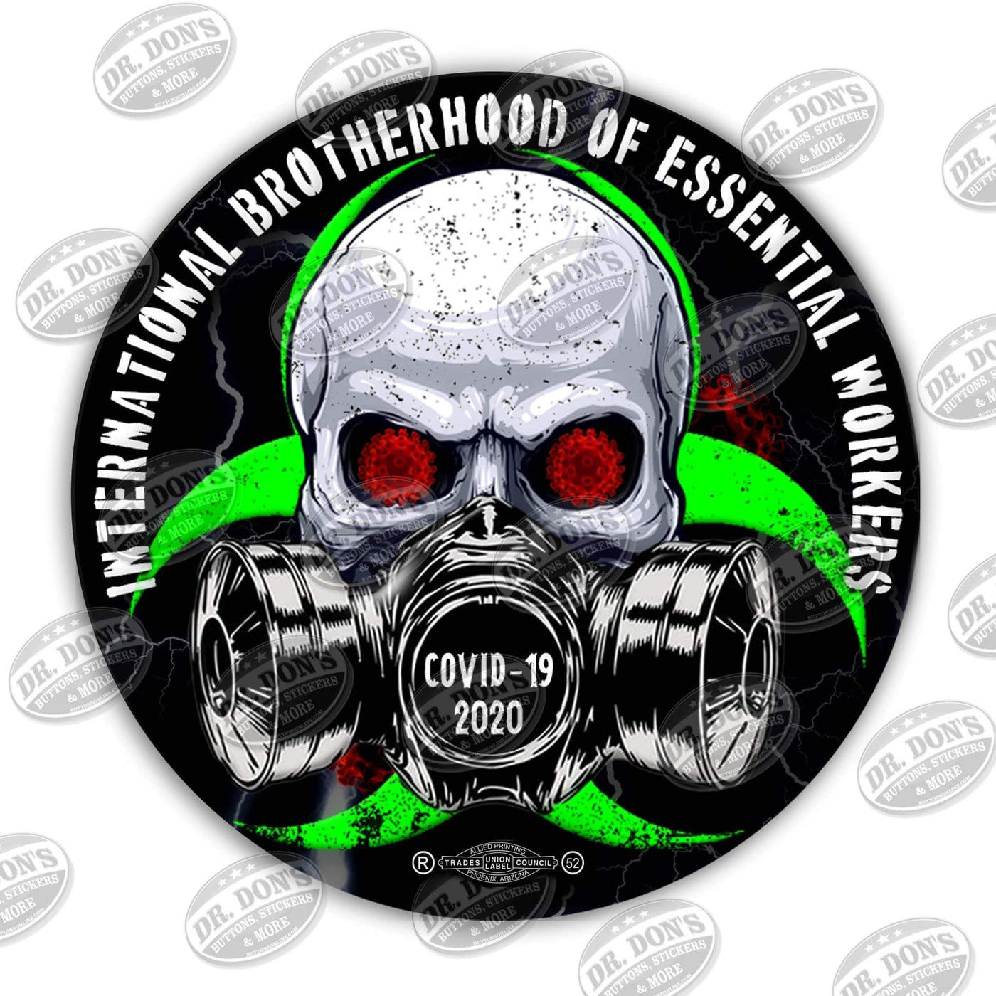 International Brotherhood of Essential Workers Skull Sticker Decal