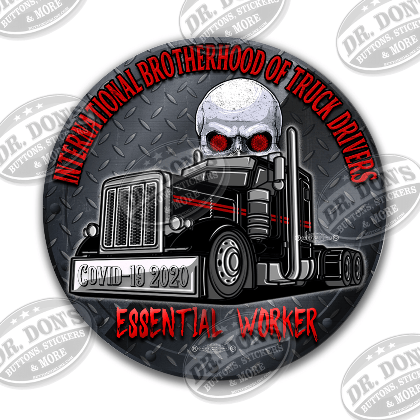 International Brotherhood of Truck Drivers Essential Worker Hard Hat Vinyl Sticker / UBEW-Trucker