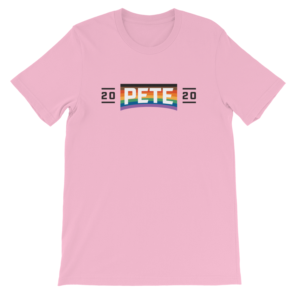 Pete Buttigieg Rainbow Pride 2020 Short-Sleeve Unisex T-Shirt - Buttonsonline