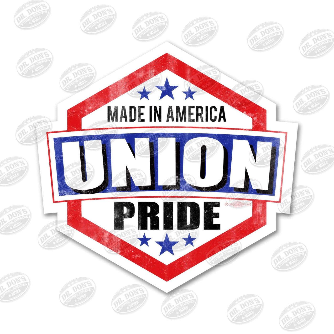 Made in America Union Pride  Hard Hat Sticker / UBEW-Union Pride
