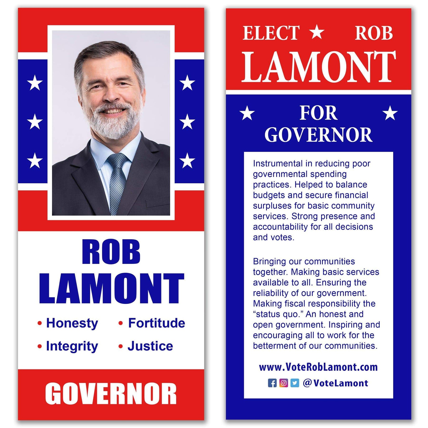 Push Card Political Palm Card / Push Card Templates - SET UP ONLY - PC-5 ...
