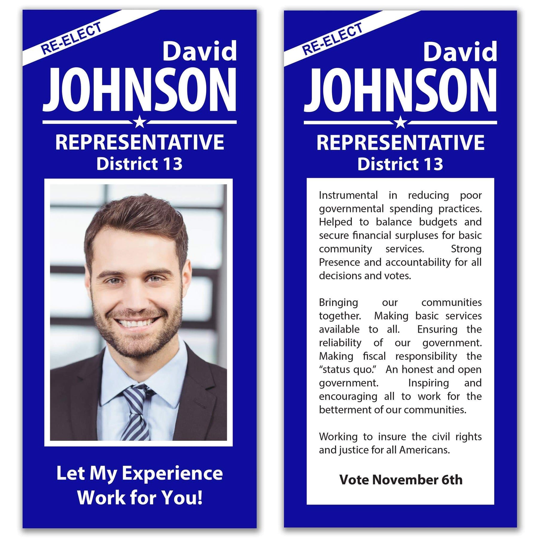 Push Cards Design Political Palm Card / Push Card Templates - SET UP ONLY - PC-15 ...