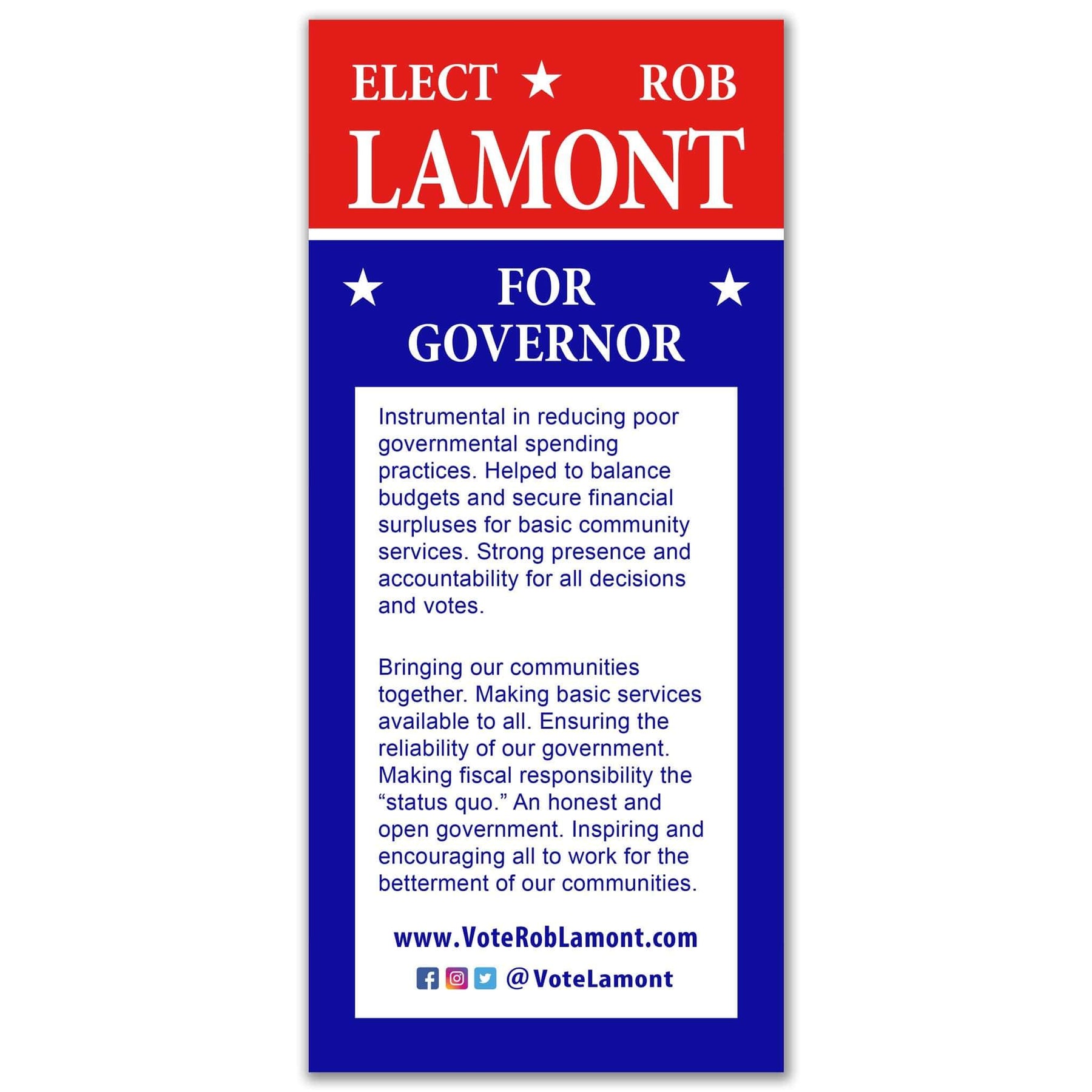Push Card Political Palm Card Templates PC 5 | Campaign Handouts