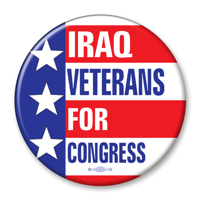 Political Campaign Button Template - PCB-110,pinback , three stars, stripes with text