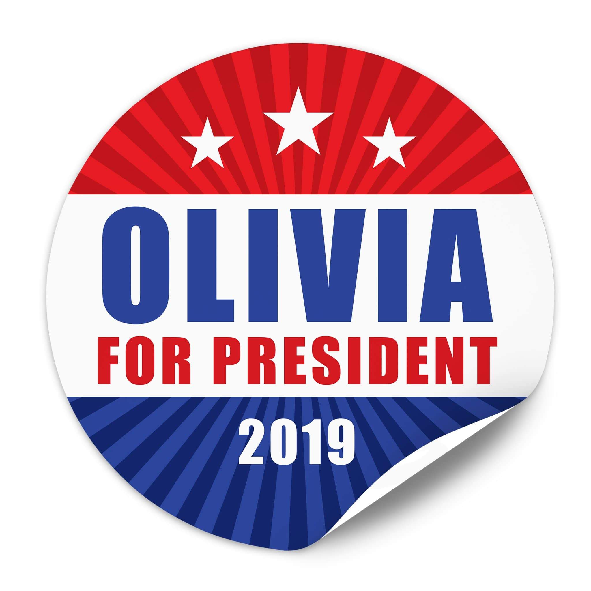 Political Campaign Sticker Template - PCS-105 – Buttonsonline